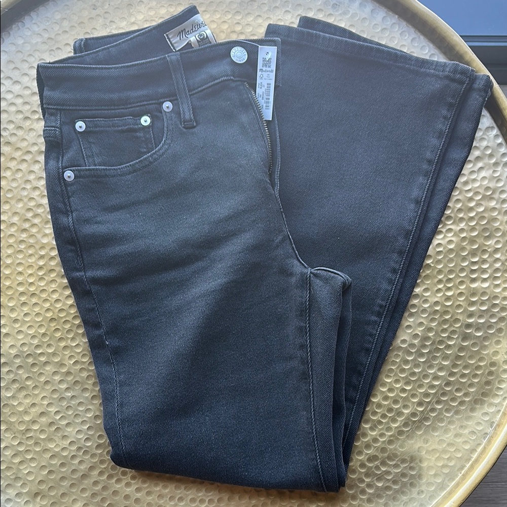 Madewell Black Flare Wide Leg Jeans